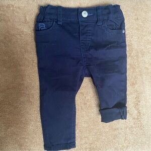 EUC H&M Dark Blue Kids Nautical Pants Chinos 4-6 MOS